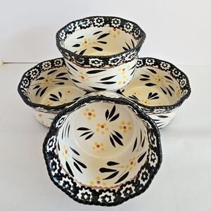 Temp-tations Old World Black 8oz Ramekins Set Of 4 - Black